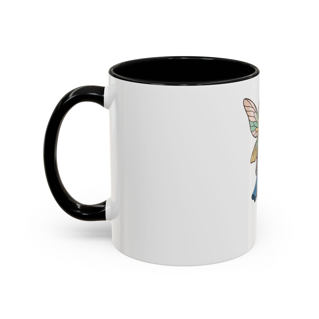 Black Fairy Wings Coffee Mug — Inspirational Magic Mug for Women & Girls
