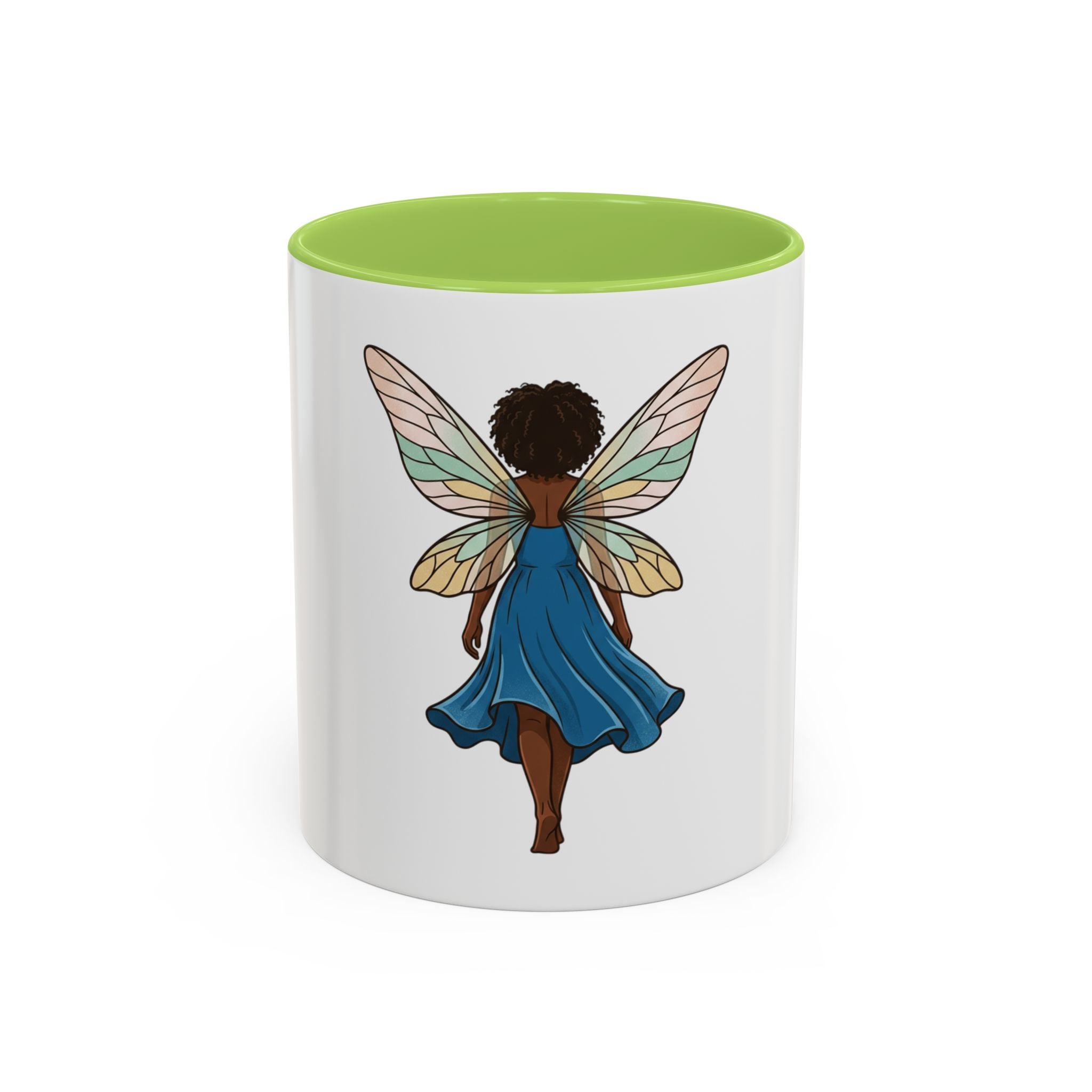 Black Fairy Wings Coffee Mug — Inspirational Magic Mug for Women & Girls