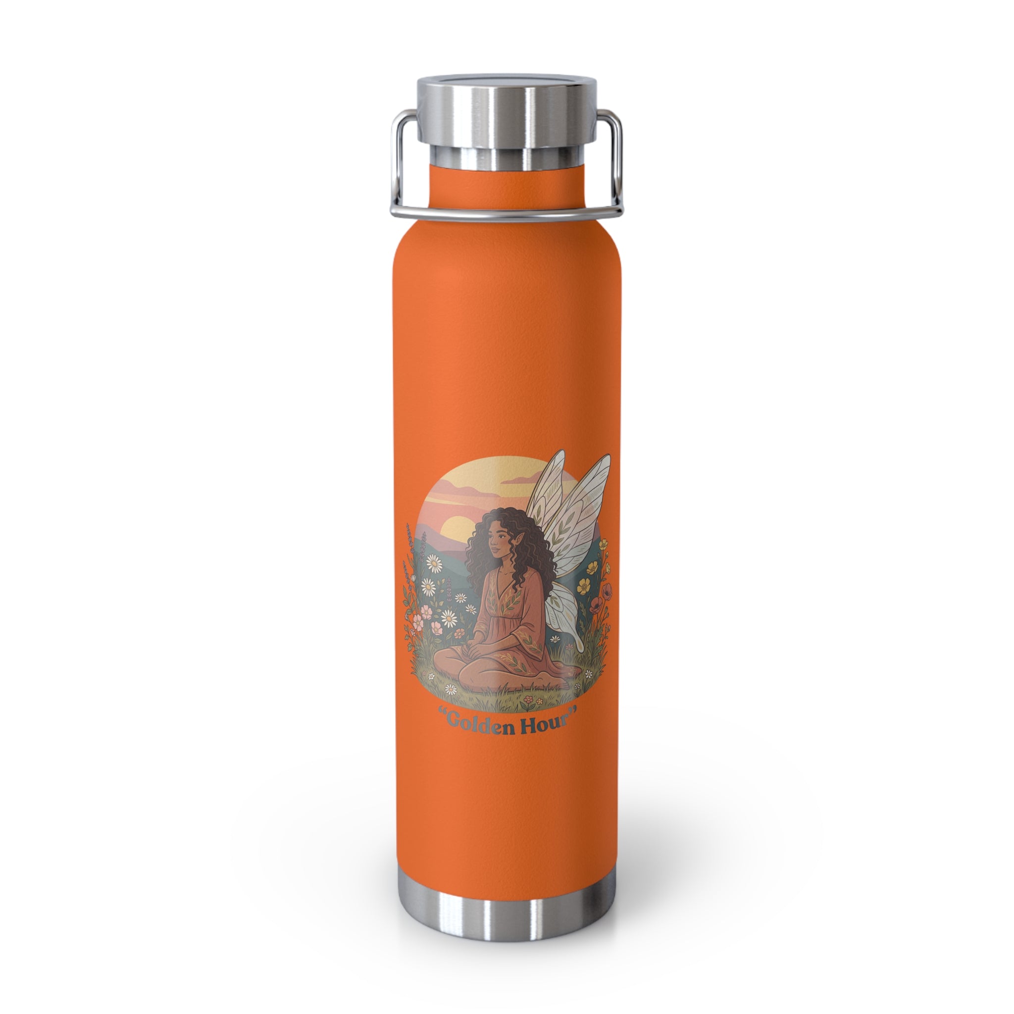 Insulated Bottle — "Golden Hour" Fairy Sunset 22oz Vacuum Flask