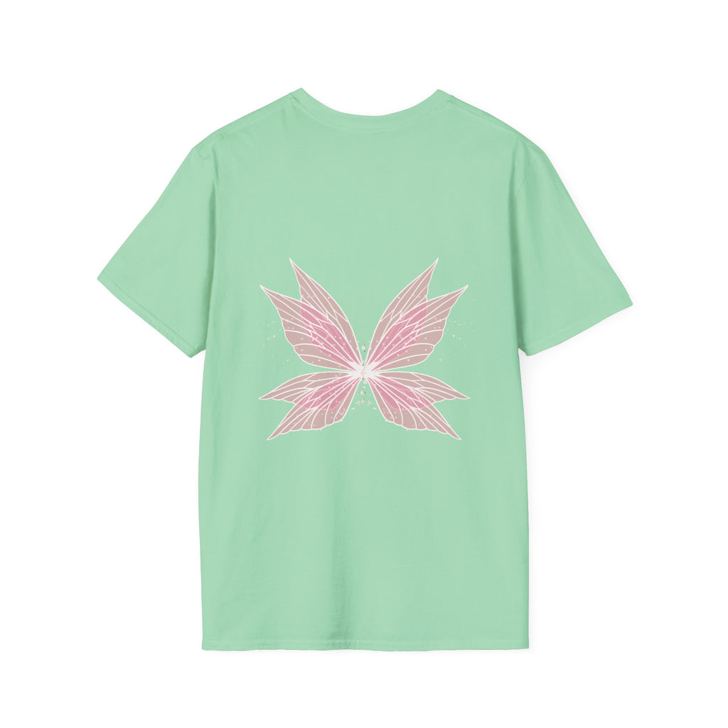 Pink Sakura Leaf Tee — Minimal Floral T-Shirt
