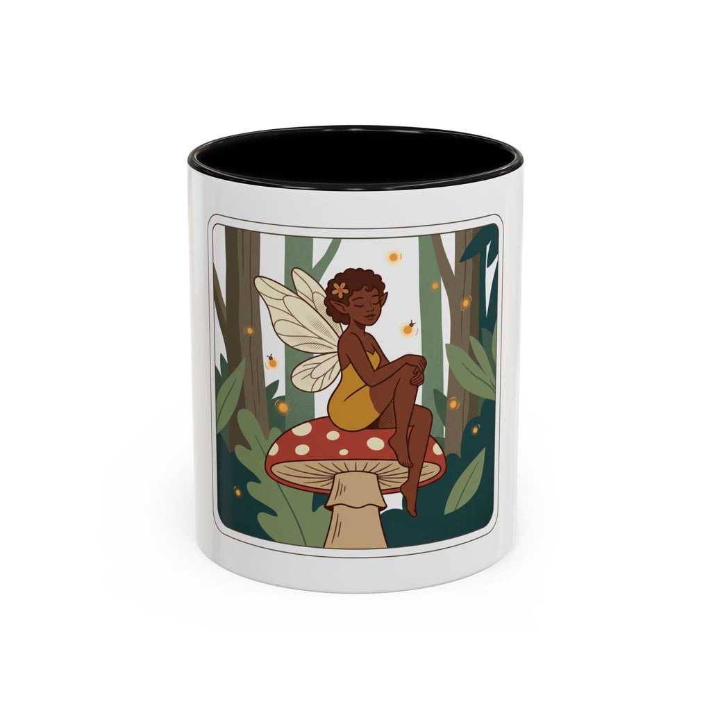 Fairy Mushroom Coffee Mug — Whimsical Forest Fairy Design (11/15 oz)