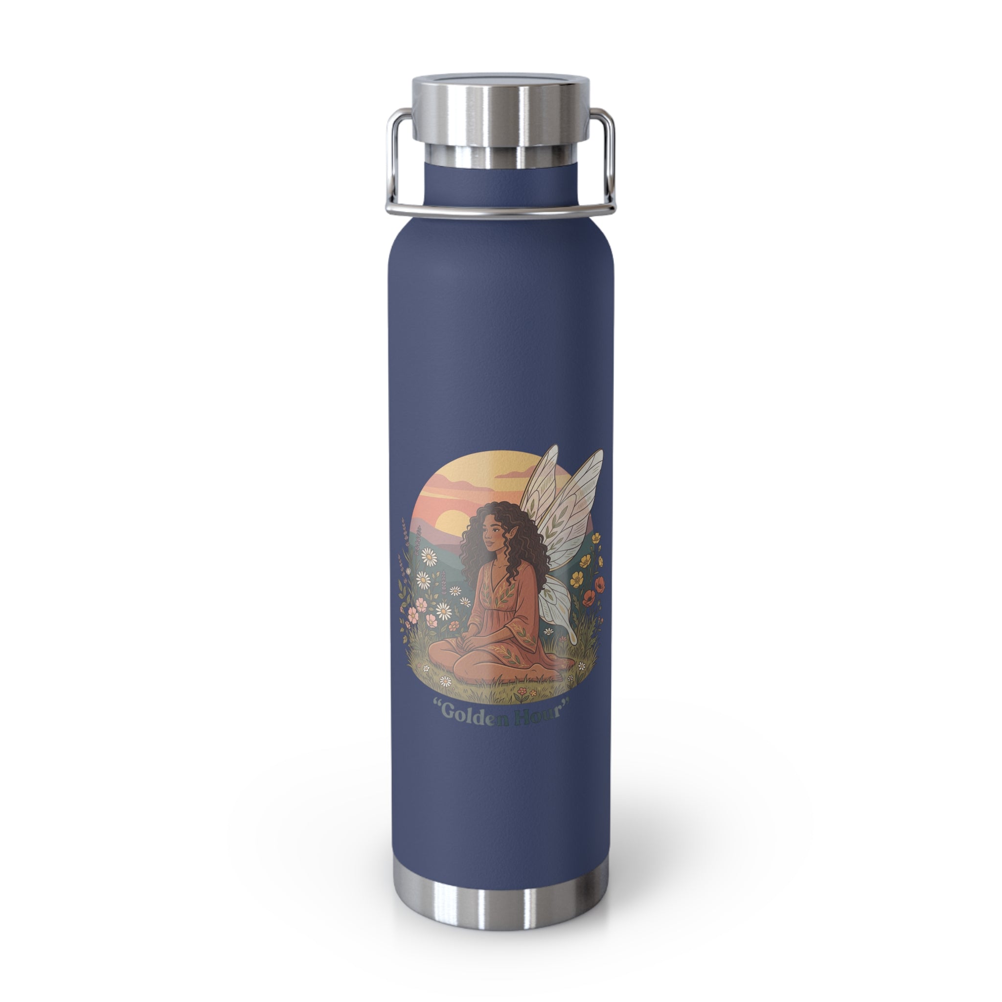 Insulated Bottle — "Golden Hour" Fairy Sunset 22oz Vacuum Flask
