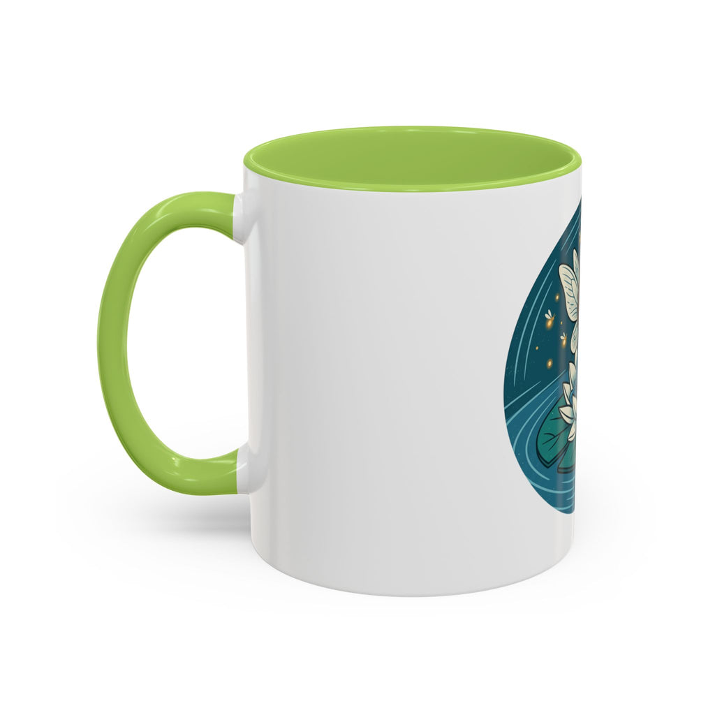 Lotus Fairy Coffee Mug — Whimsical Night Garden Accent Mug