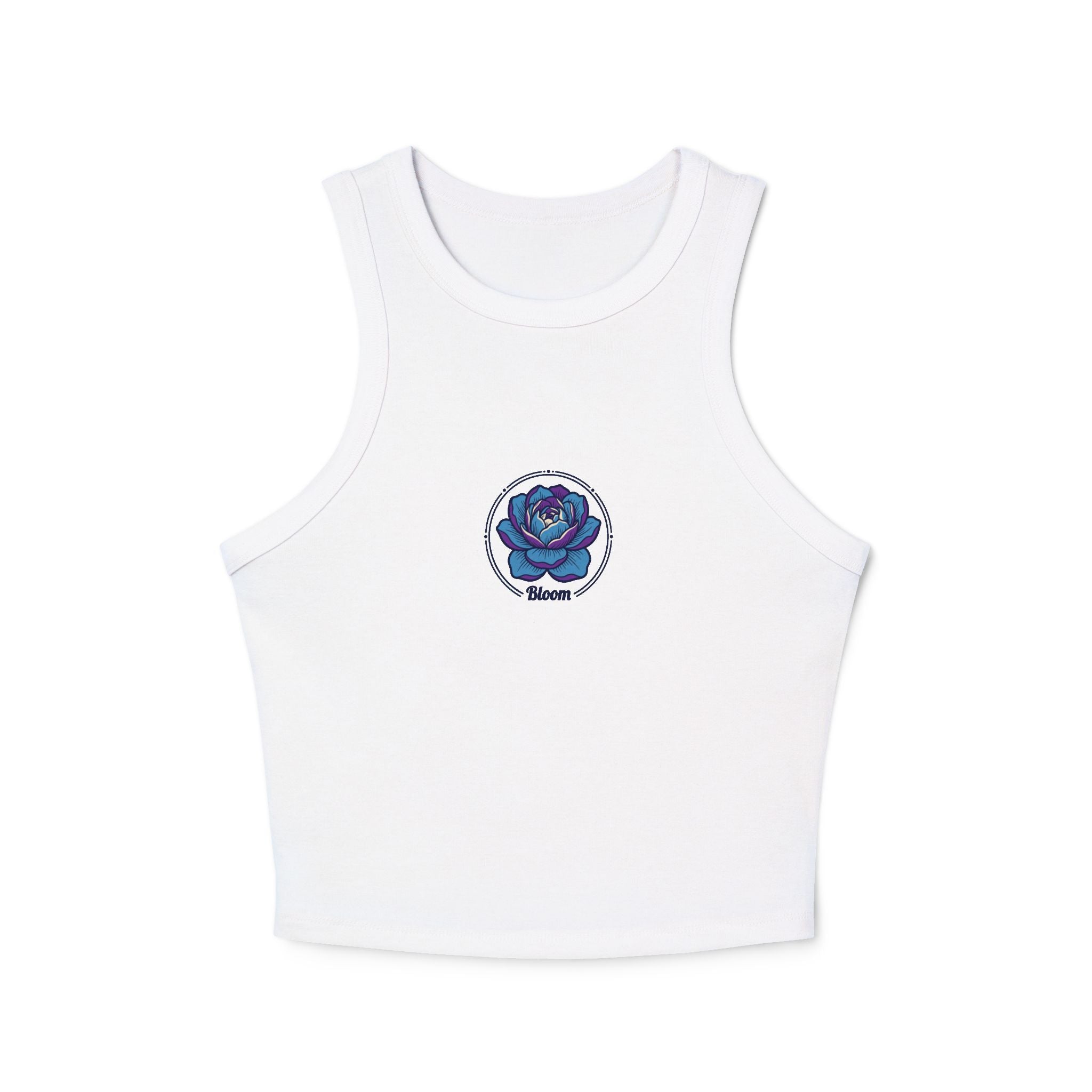 Smiley Earth Crop Tank Top — Tiny Blue Planet Graphic