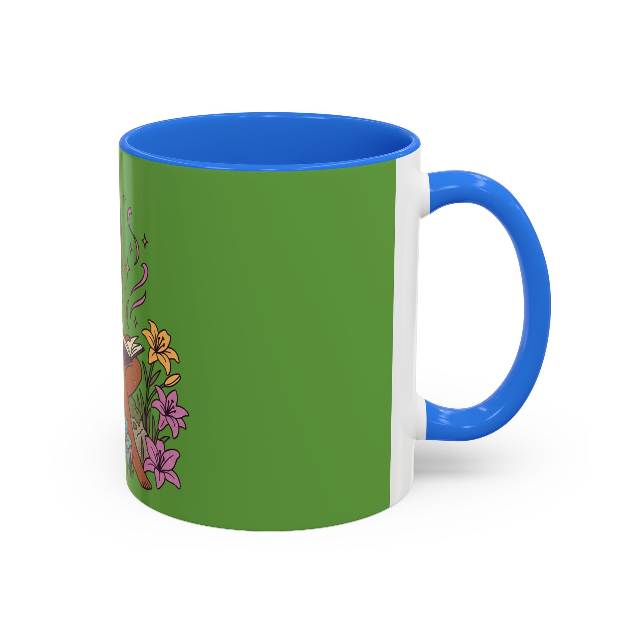 Fairy Reading Mug — Whimsical Floral Coffee Cup (11oz & 15oz)
