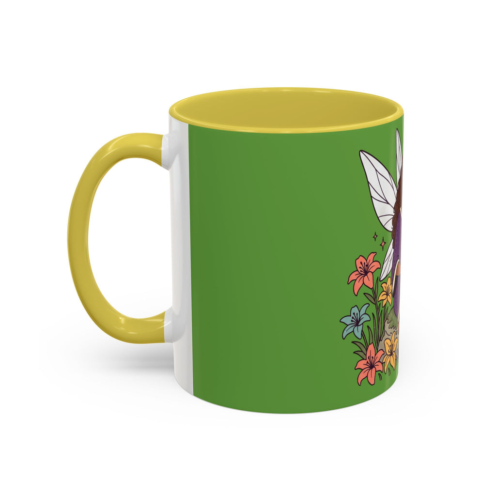 Fairy Reading Mug — Whimsical Floral Coffee Cup (11oz & 15oz)