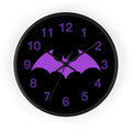 Purple Bat Wall Clock – Gothic Vampire Night Décor