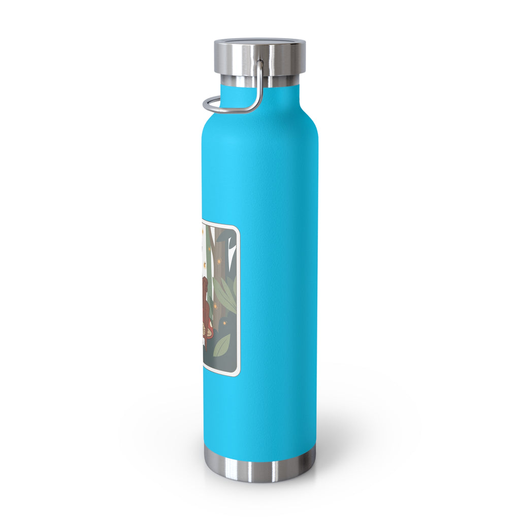 22oz Insulated Water Bottle — Fairy Mushroom Forest Design