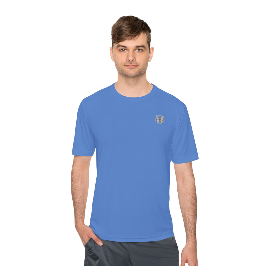 Butterfly Fairy Athletic Tee — 'Plant Embrace' Moisture-Wicking Shirt