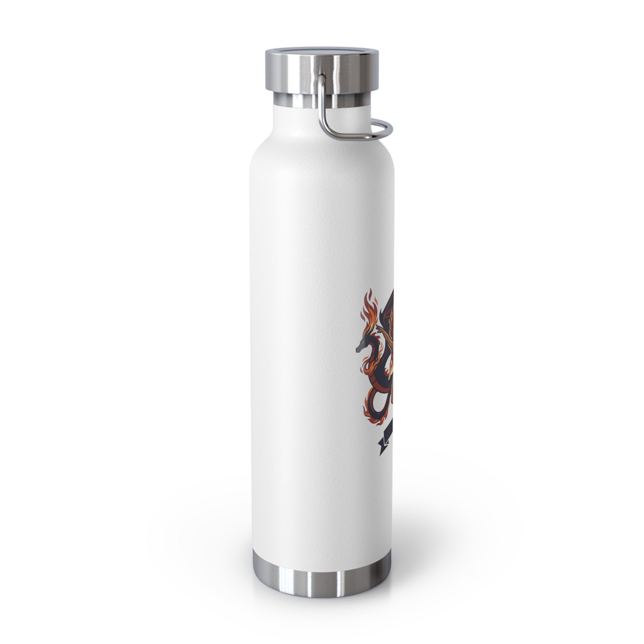 22oz Insulated Water Bottle with Fiery Griffin Crest — Vacuum Copper Lined