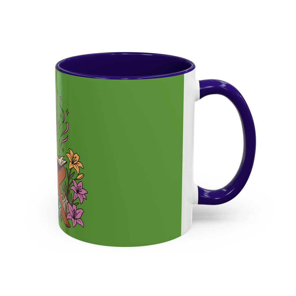 Fairy Reading Mug — Whimsical Floral Coffee Cup (11oz & 15oz)