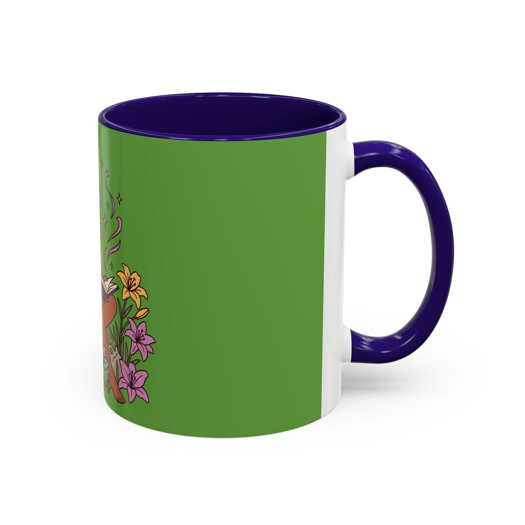 Fairy Reading Mug — Whimsical Floral Coffee Cup (11oz & 15oz)