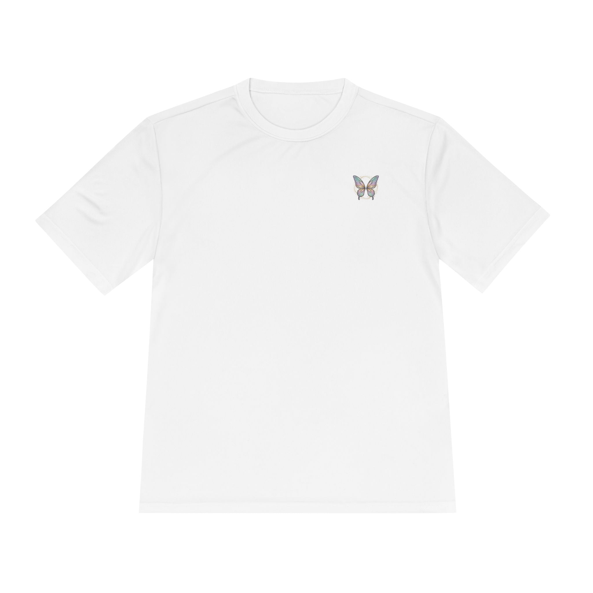 Butterfly Fairy Athletic Tee — 'Plant Embrace' Moisture-Wicking Shirt