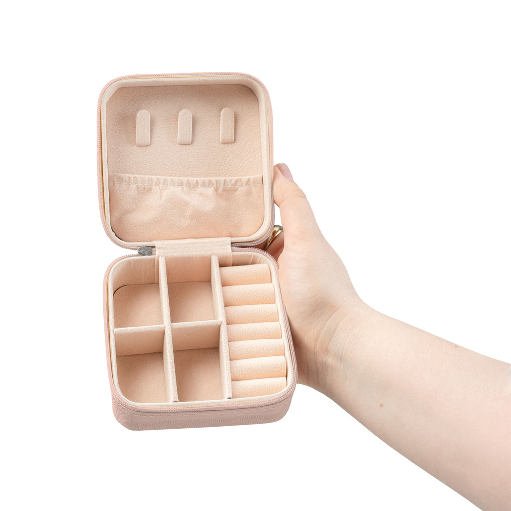Pink Butterfly Jewelry Travel Case — Compact Travel Jewelry Organizer