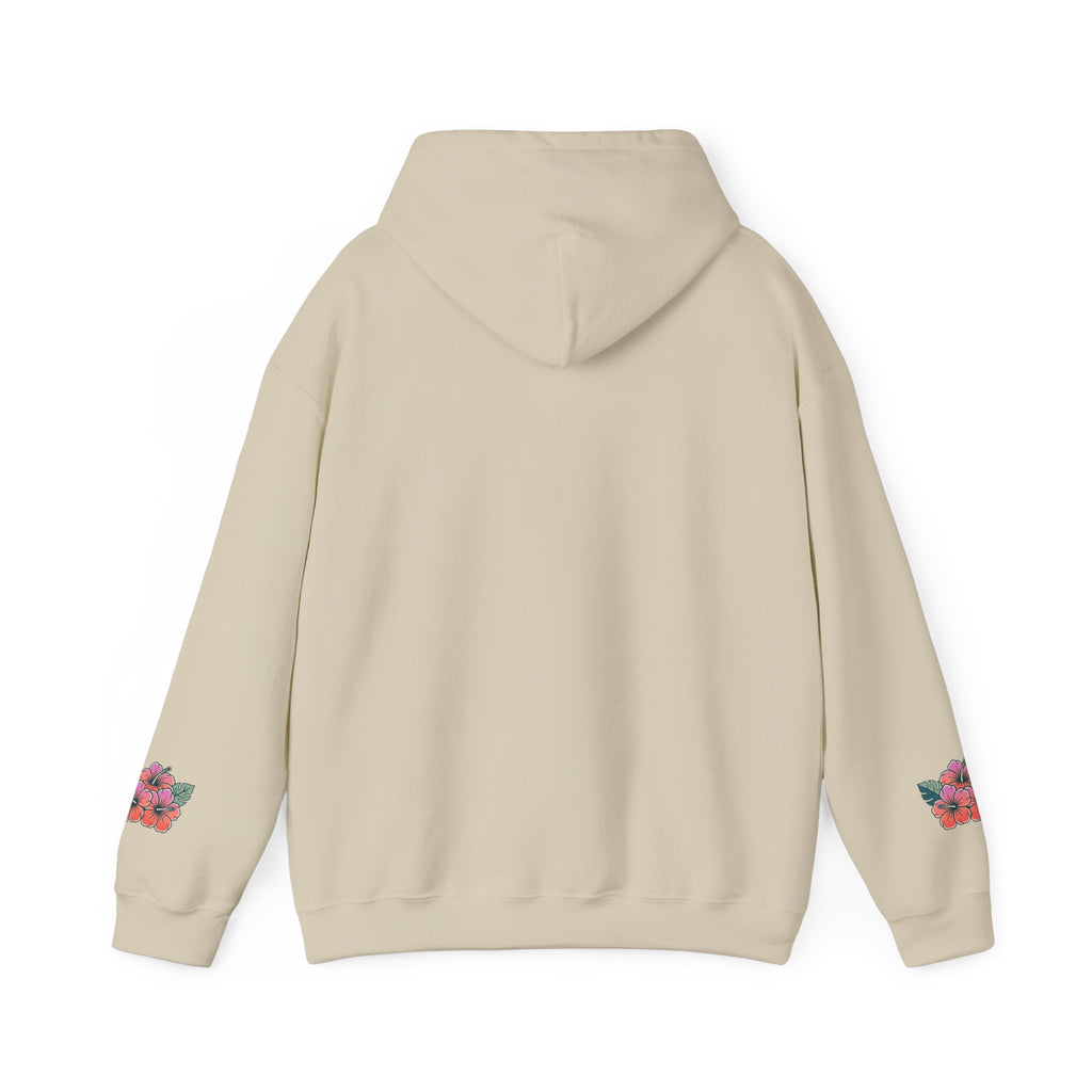 Hibiscus Floral Hoodie — Tropical Flower Graphic Sweatshirt
