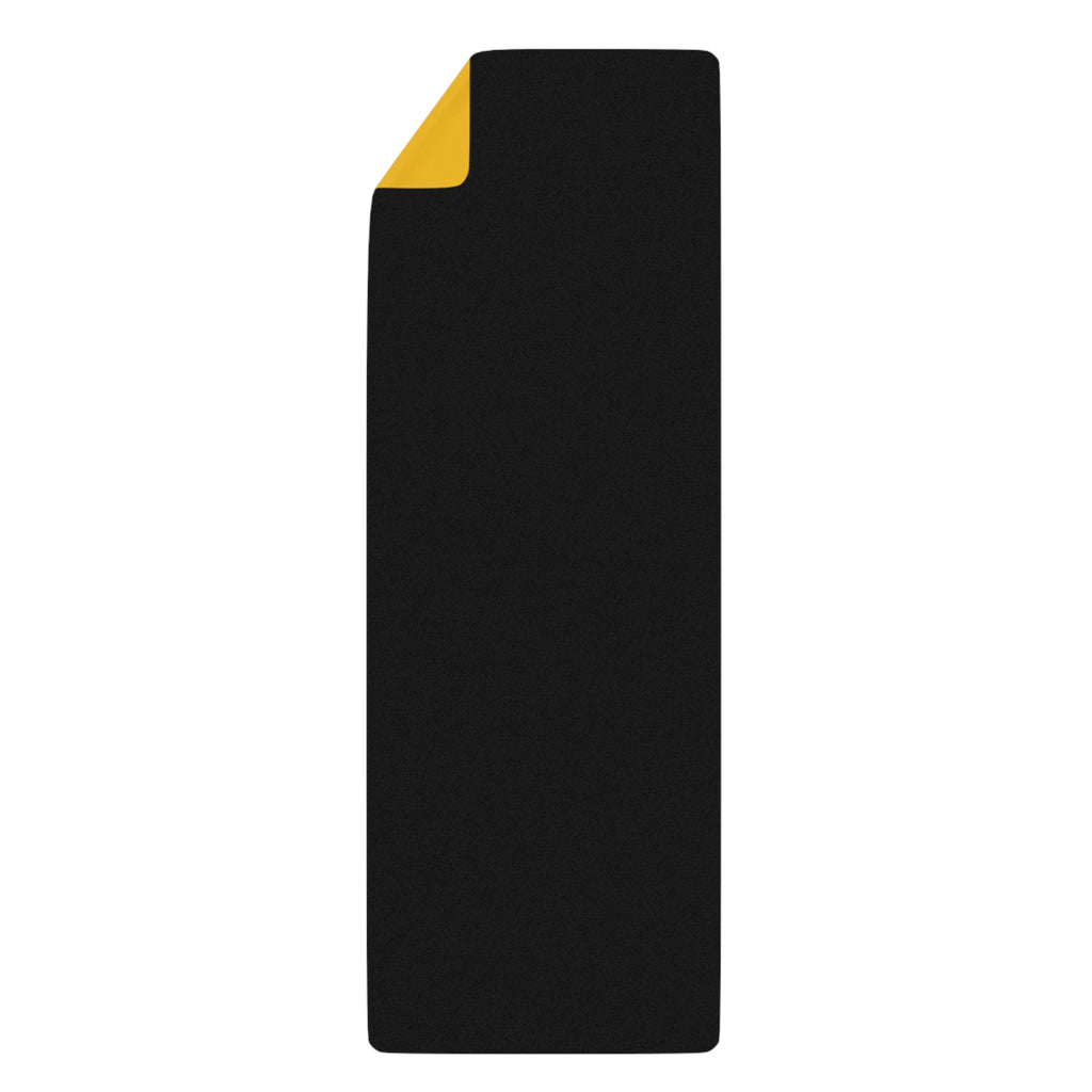 Yellow Lotus Yoga Mat — "Breathe In and Out, Flow Like a Lotus Pod" Rubber Mat