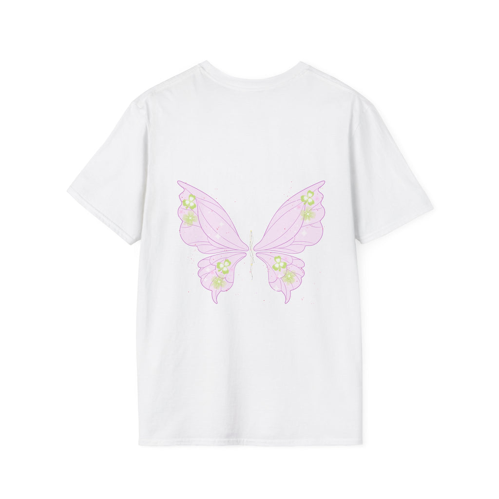 Pastel Butterfly Tee — Soft Pink Minimalist Butterfly T‑Shirt