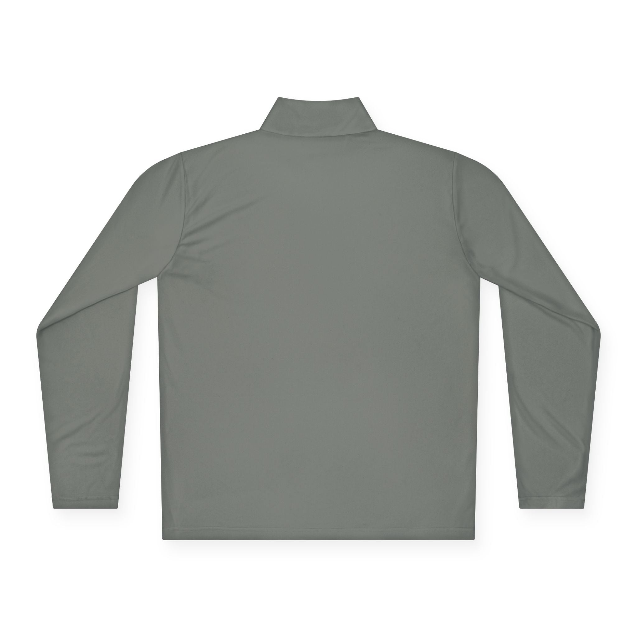 Embroidered Blue Rose Quarter-Zip Pullover