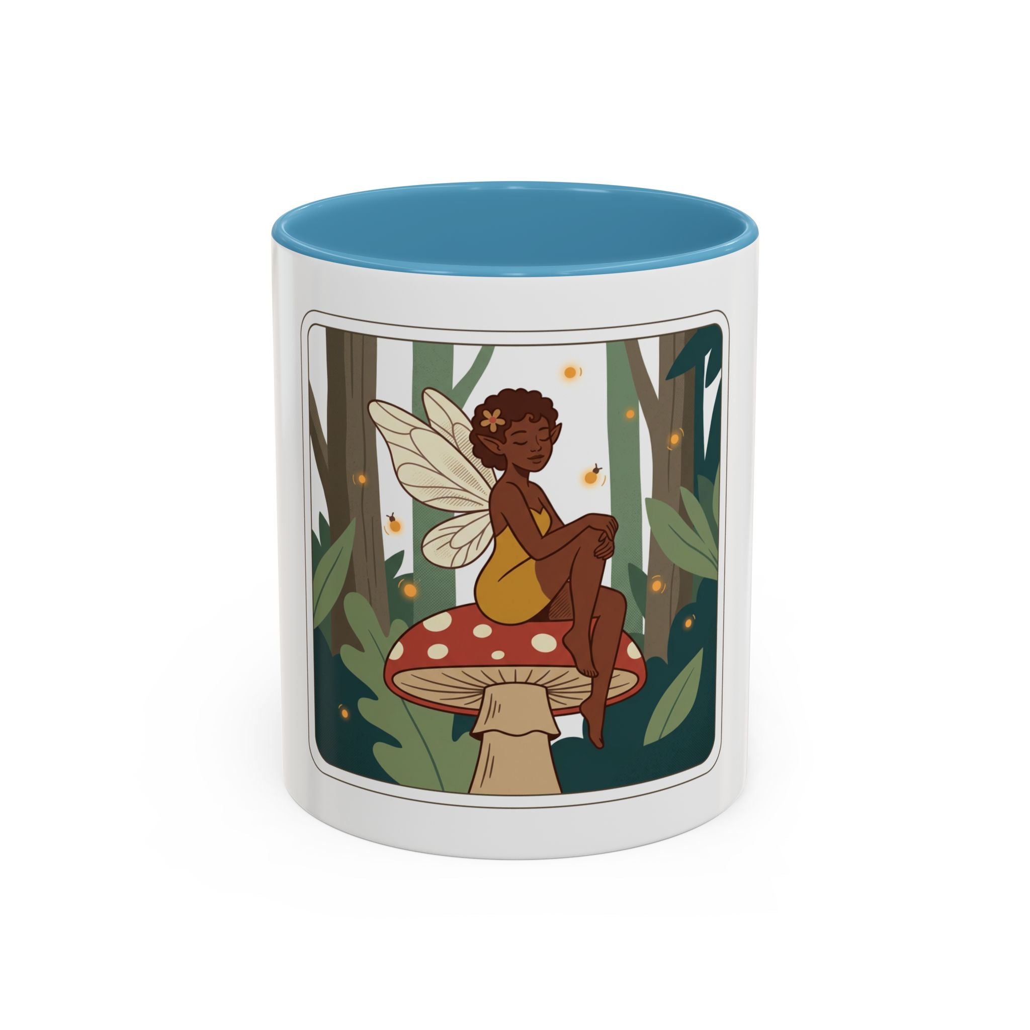 Fairy Mushroom Coffee Mug — Whimsical Forest Fairy Design (11/15 oz)