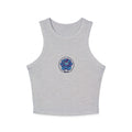 Smiley Earth Crop Tank Top — Tiny Blue Planet Graphic