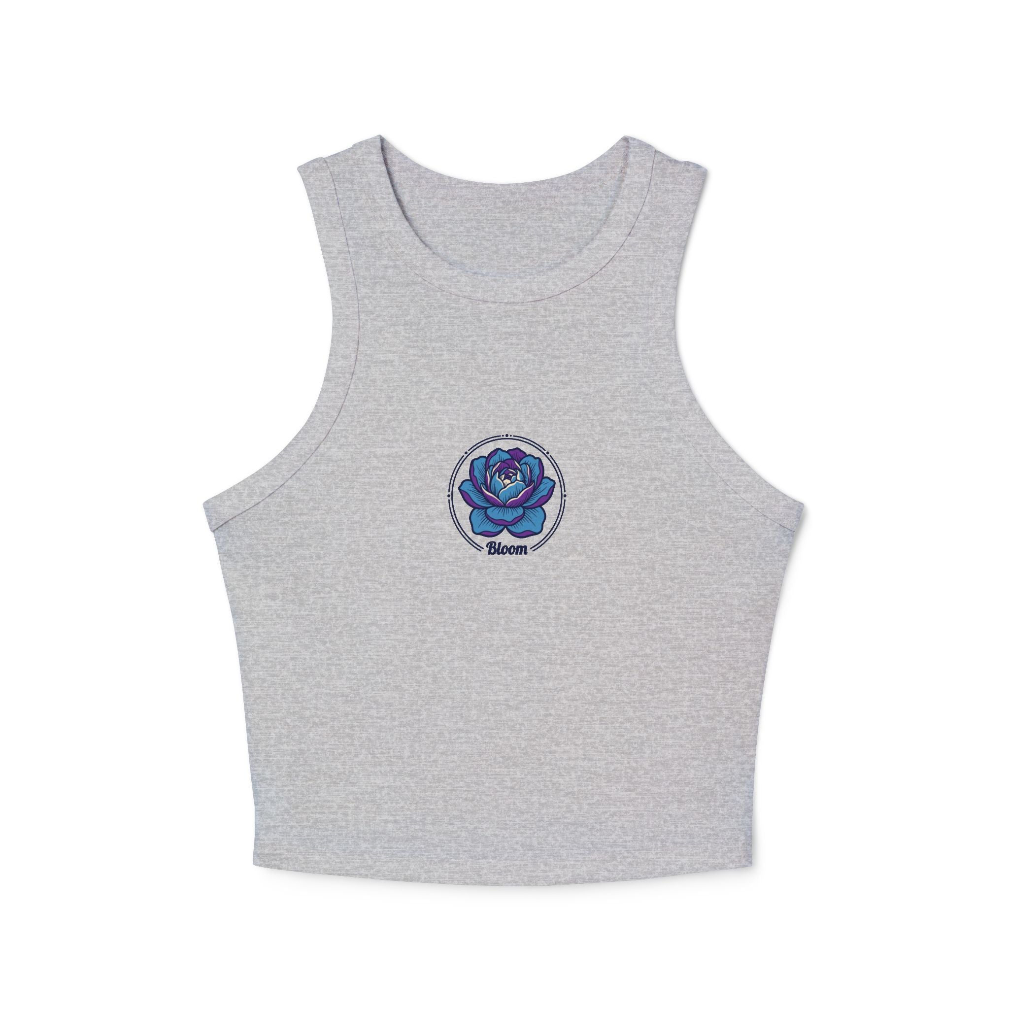 Smiley Earth Crop Tank Top — Tiny Blue Planet Graphic