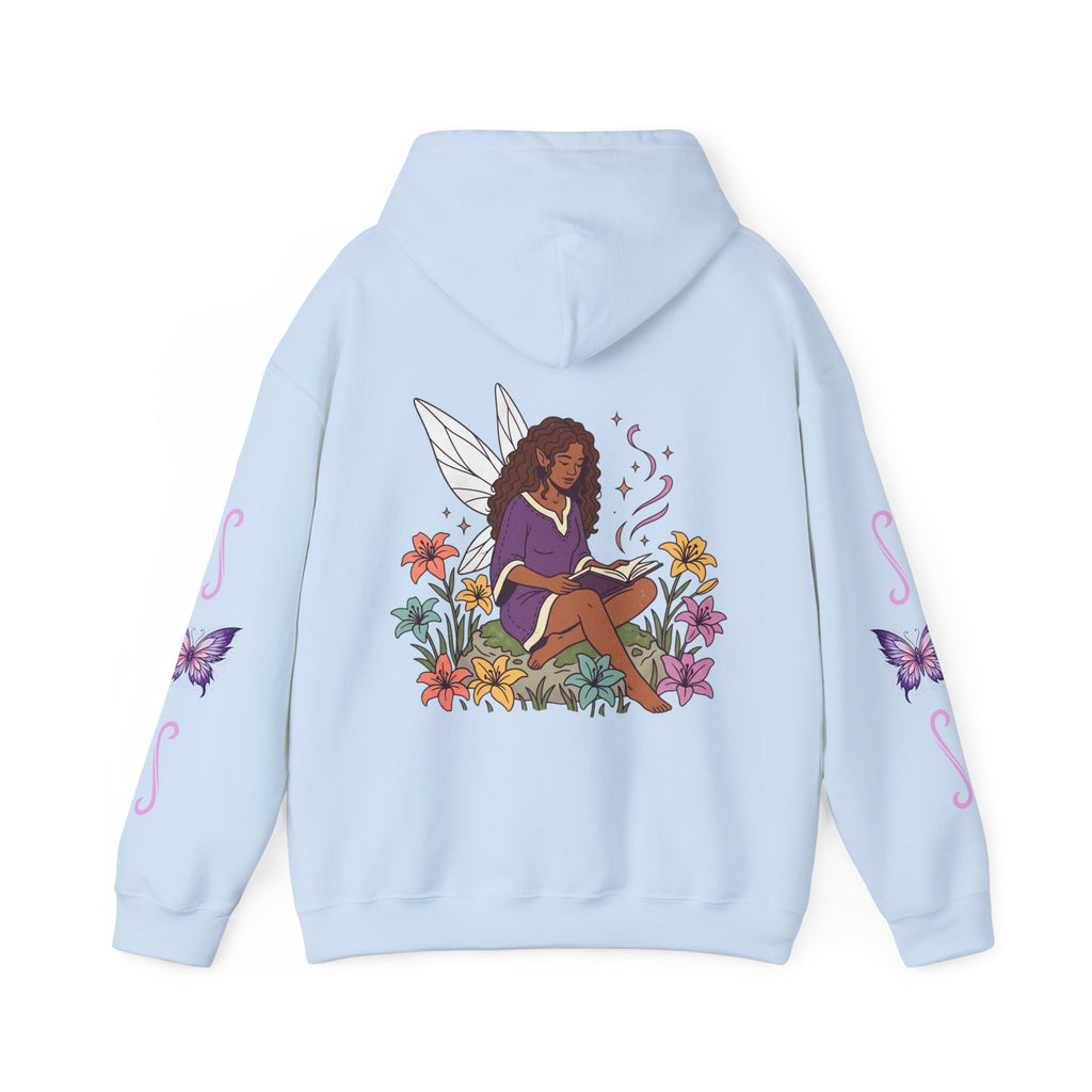 Hoodie — Cozy Fairy Reader Graphic Hoodie ("Beauty & Brains")