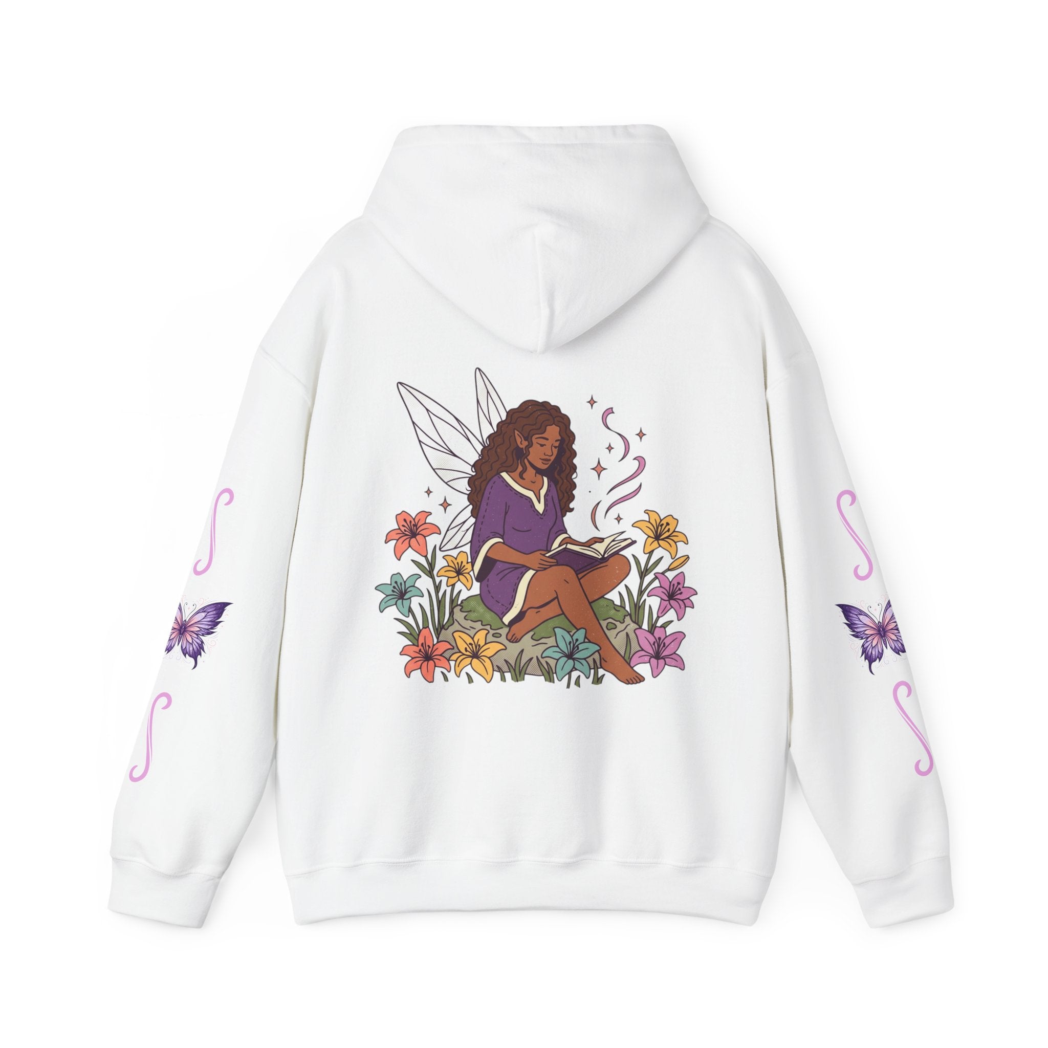 Hoodie — Cozy Fairy Reader Graphic Hoodie ("Beauty & Brains")