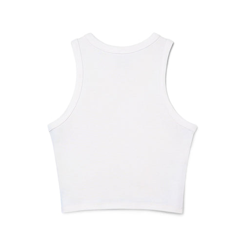 Butterfly Crop Tank Top — Pink Pastel Butterfly Graphic Racer Tank