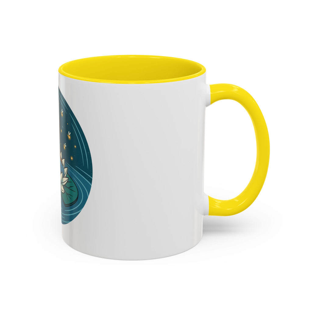 Lotus Fairy Coffee Mug — Whimsical Night Garden Accent Mug