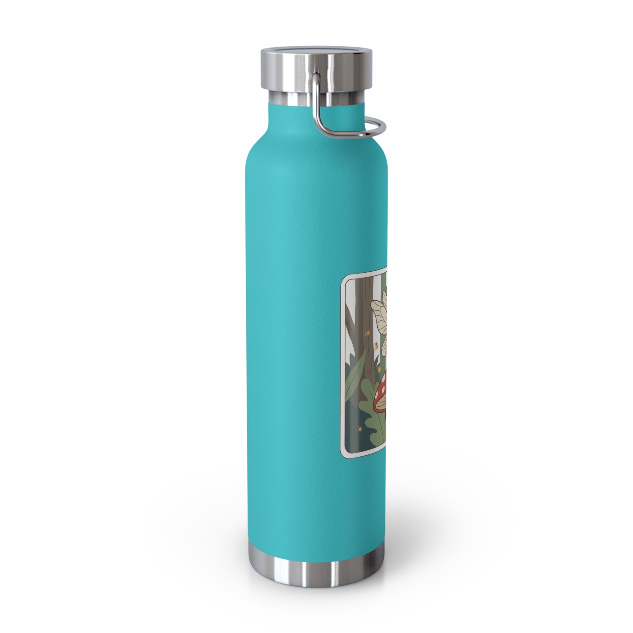 22oz Insulated Water Bottle — Fairy Mushroom Forest Design