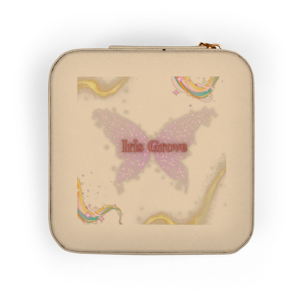 Pink Butterfly Jewelry Travel Case — Compact Travel Jewelry Organizer