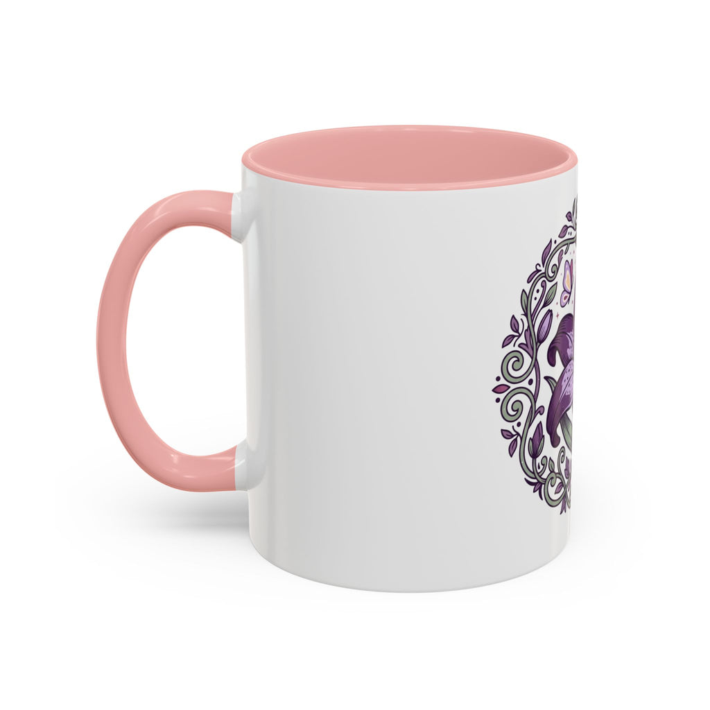 Purple Lily Accent Coffee Mug — Floral Boho Tea & Coffee Cup (11/15oz)