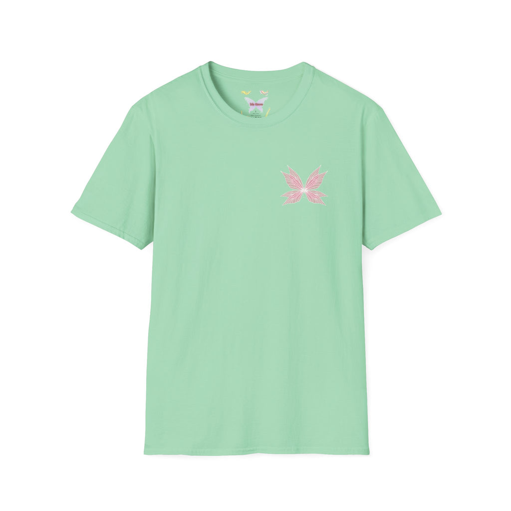 Pink Sakura Leaf Tee — Minimal Floral T-Shirt