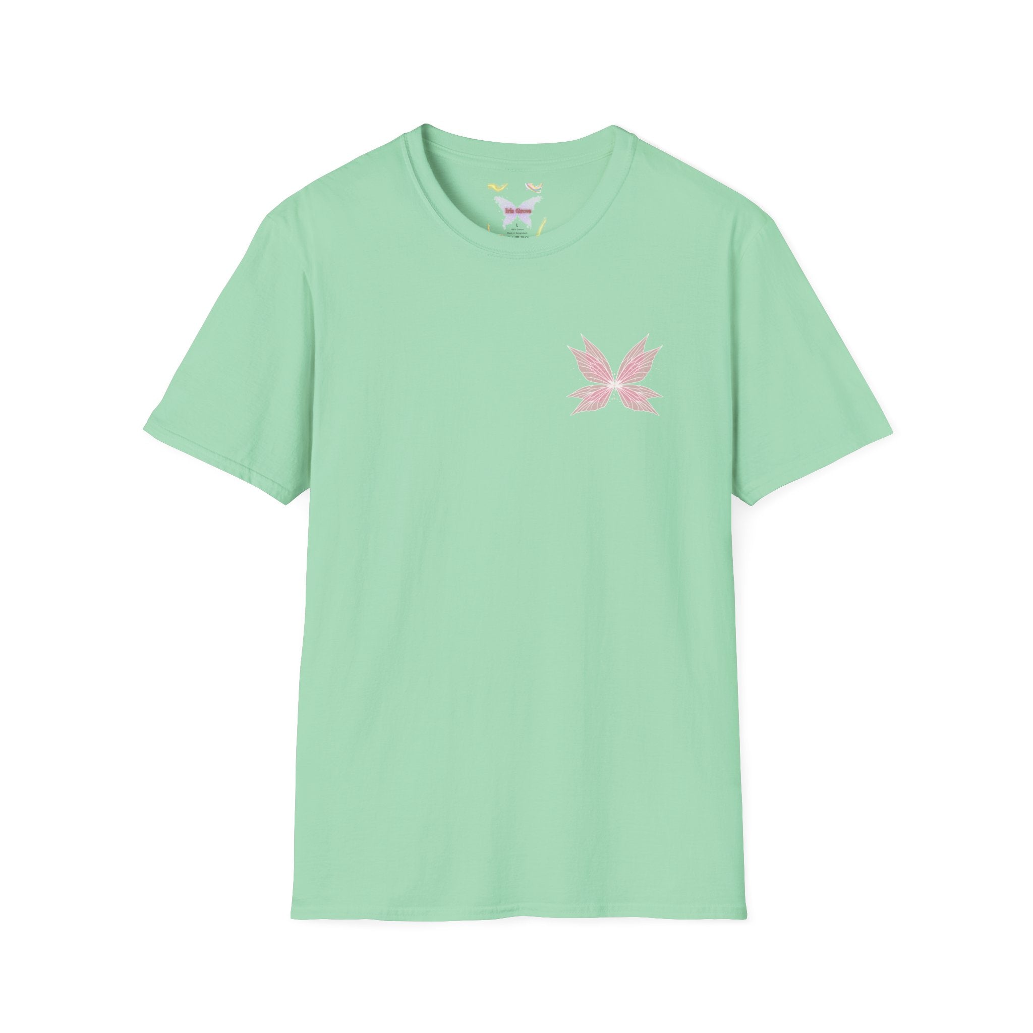 Pink Sakura Leaf Tee — Minimal Floral T-Shirt