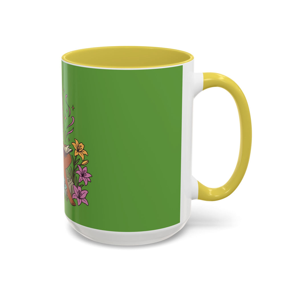 Fairy Reading Mug — Whimsical Floral Coffee Cup (11oz & 15oz)