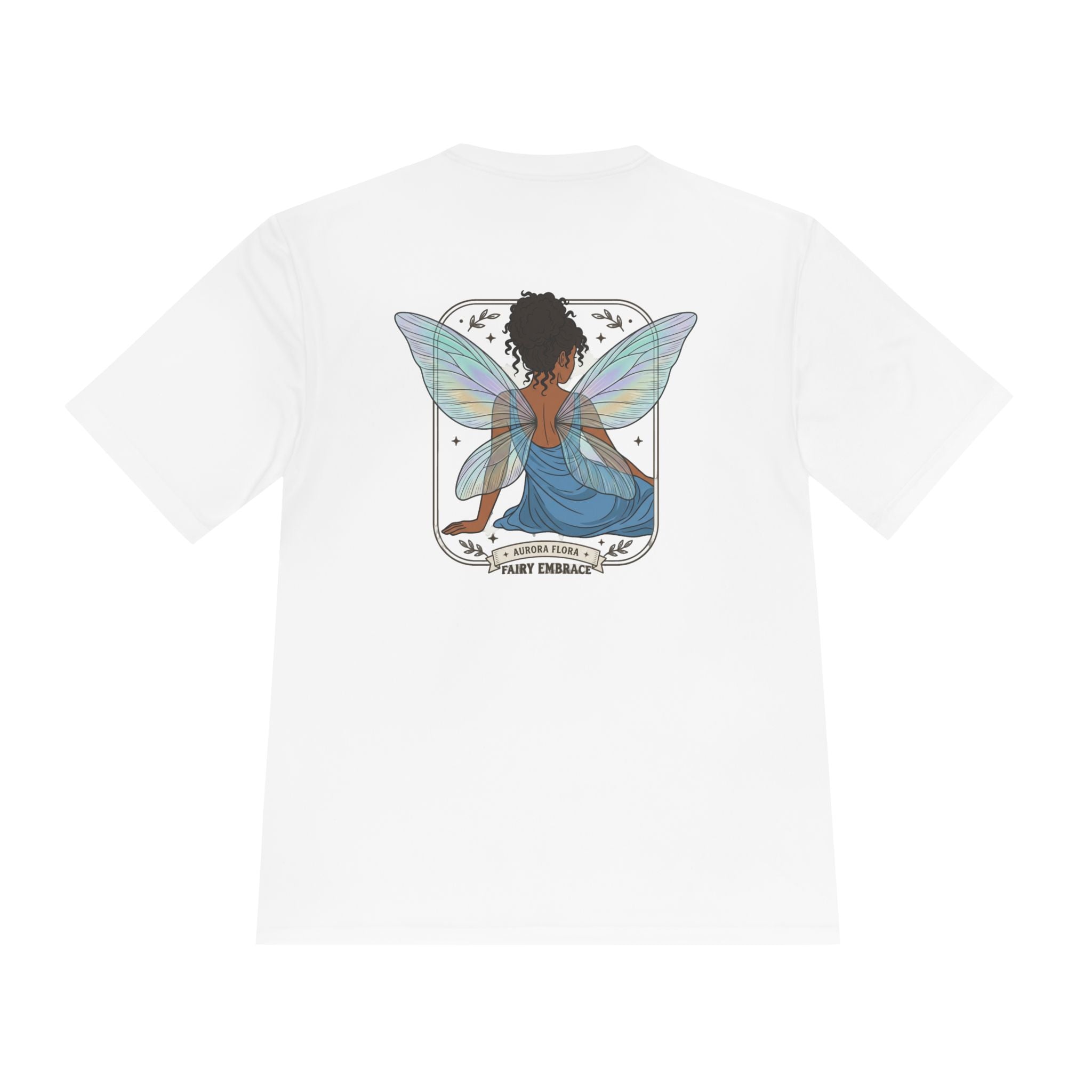 Butterfly Fairy Athletic Tee — 'Plant Embrace' Moisture-Wicking Shirt