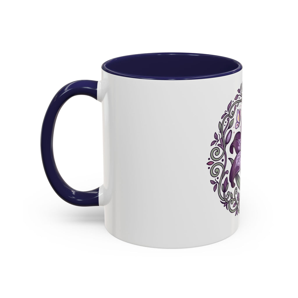 Purple Lily Accent Coffee Mug — Floral Boho Tea & Coffee Cup (11/15oz)