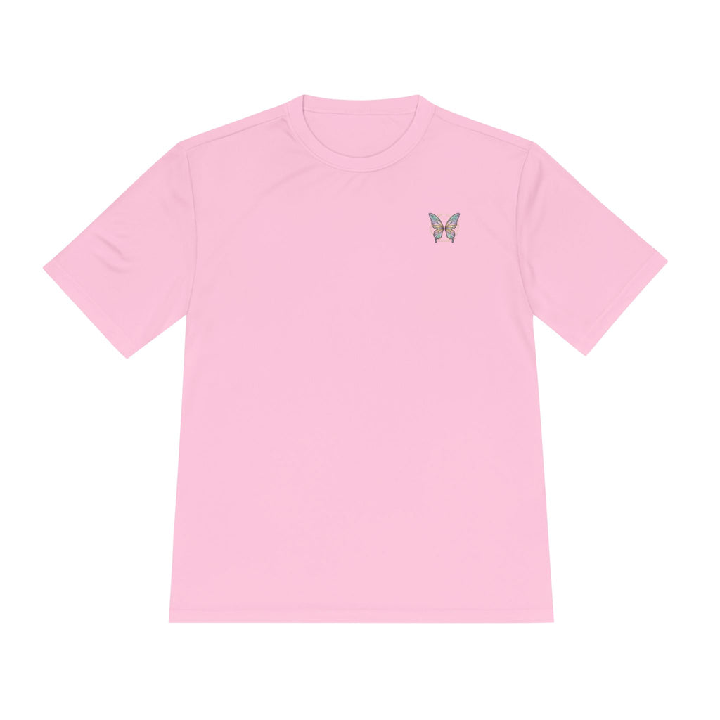 Butterfly Fairy Athletic Tee — 'Plant Embrace' Moisture-Wicking Shirt