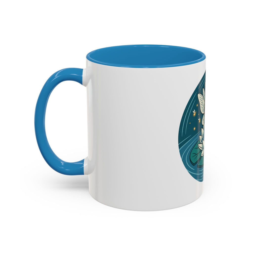 Lotus Fairy Coffee Mug — Whimsical Night Garden Accent Mug