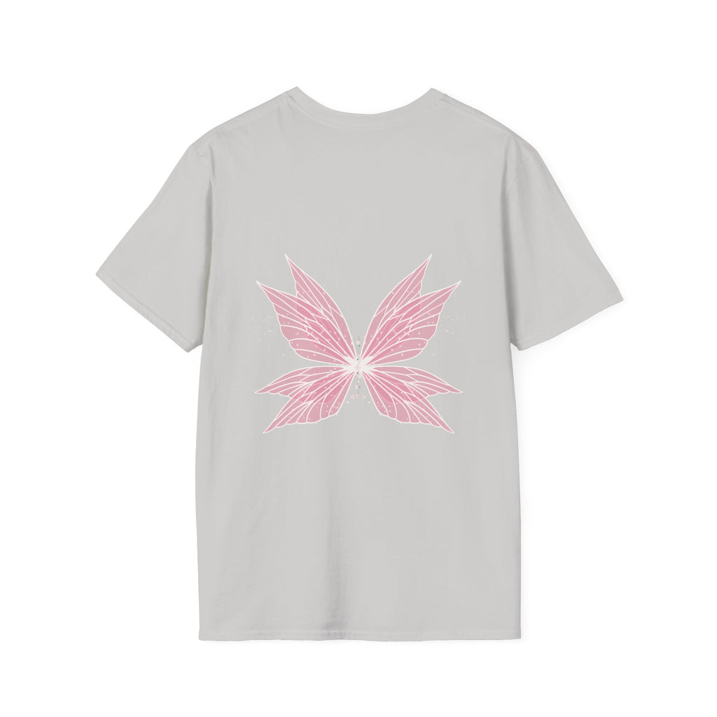 Pink Sakura Leaf Tee — Minimal Floral T-Shirt