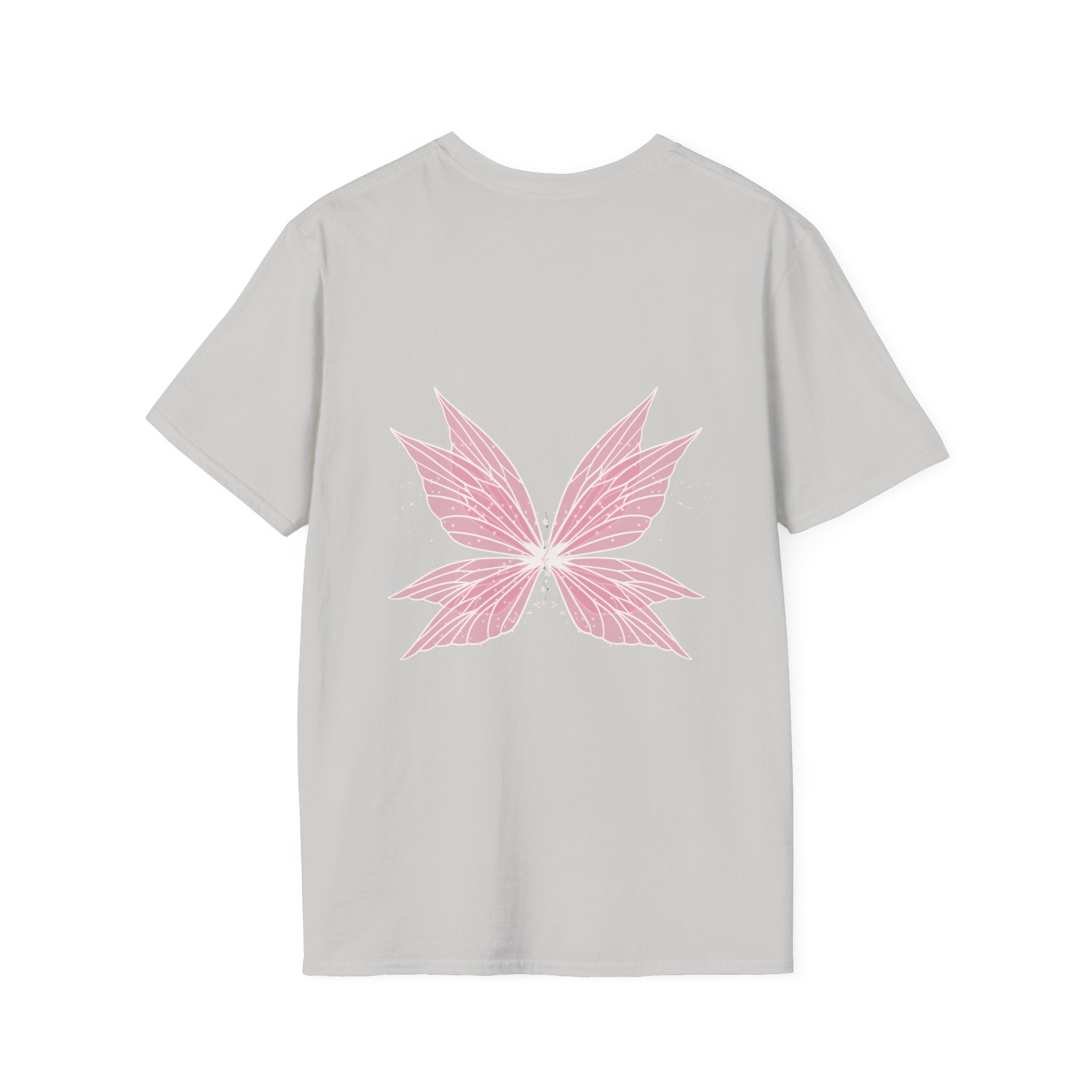 Pink Sakura Leaf Tee — Minimal Floral T-Shirt