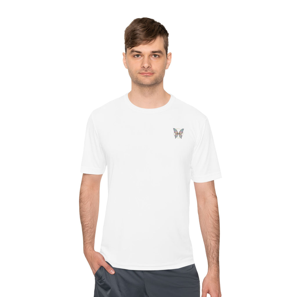 Butterfly Fairy Athletic Tee — 'Plant Embrace' Moisture-Wicking Shirt