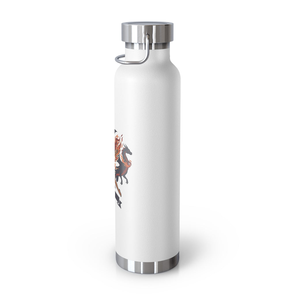22oz Insulated Water Bottle with Fiery Griffin Crest — Vacuum Copper Lined