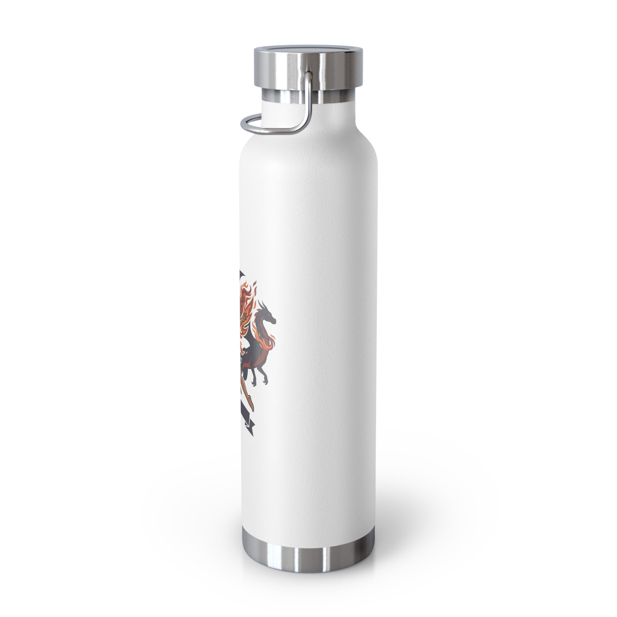 22oz Insulated Water Bottle with Fiery Griffin Crest — Vacuum Copper Lined