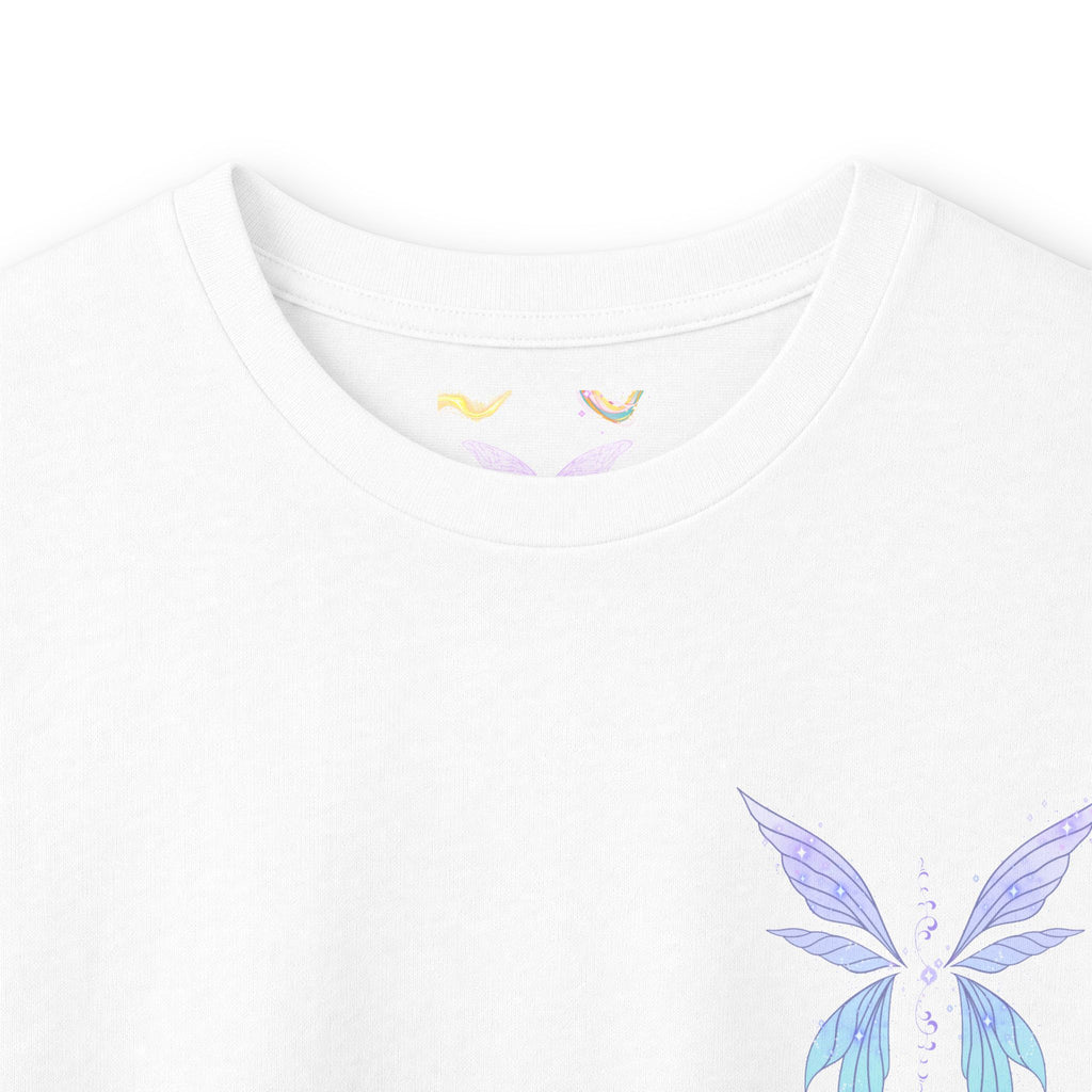 Butterfly Wings Long Sleeve Tee — Pastel Blue & Lavender Chest and Back Print